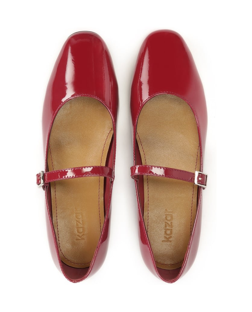 Kazar-Kastanienbraune-Mary-Jane-Pumps-aus-Lackleder-rot