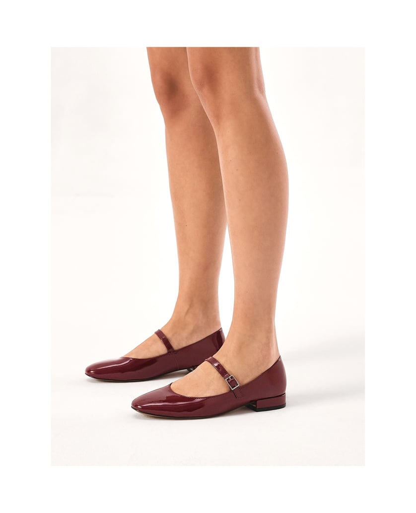 Kazar-Kastanienbraune-Mary-Jane-Pumps-aus-Lackleder-rot