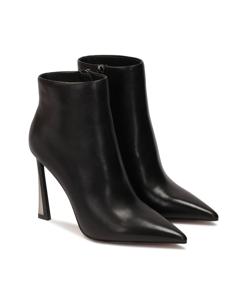 Kazar-Klassische-Stiefel-mit-schwarzen-und-silbernen-Absätzen-schwarz