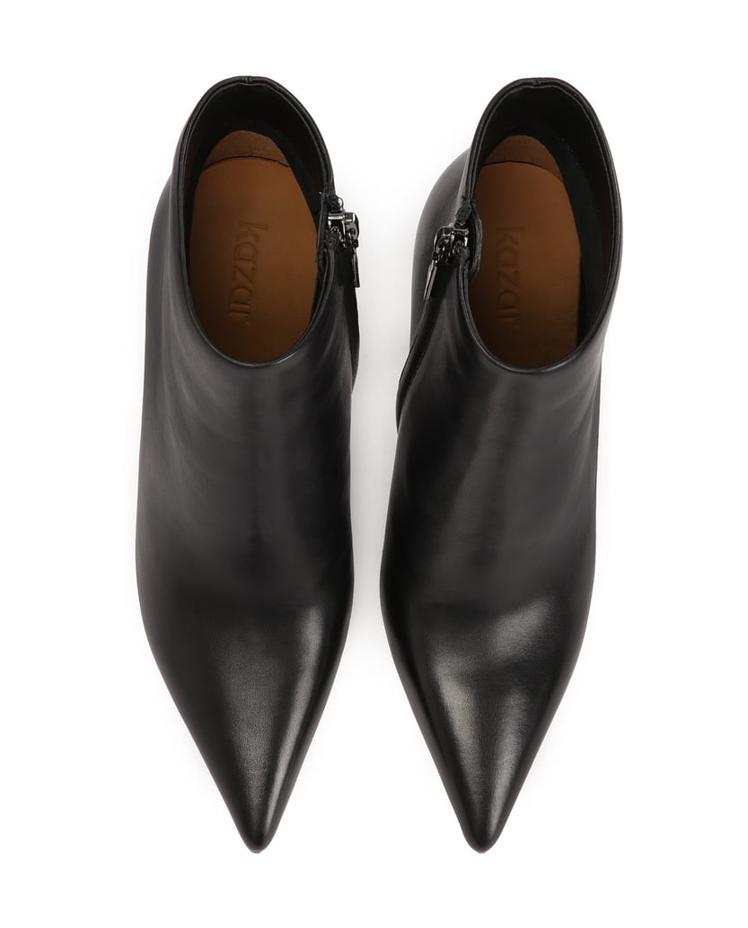 Kazar-Klassische-Stiefel-mit-schwarzen-und-silbernen-Absätzen-schwarz