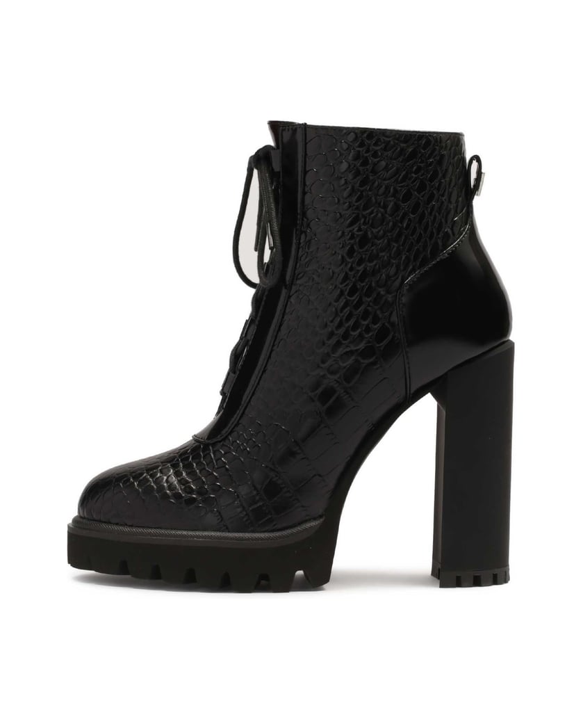 Kazar-Geprägte-Lederstiefel-mit-Absatz-und-dicker-Sohle-schwarz