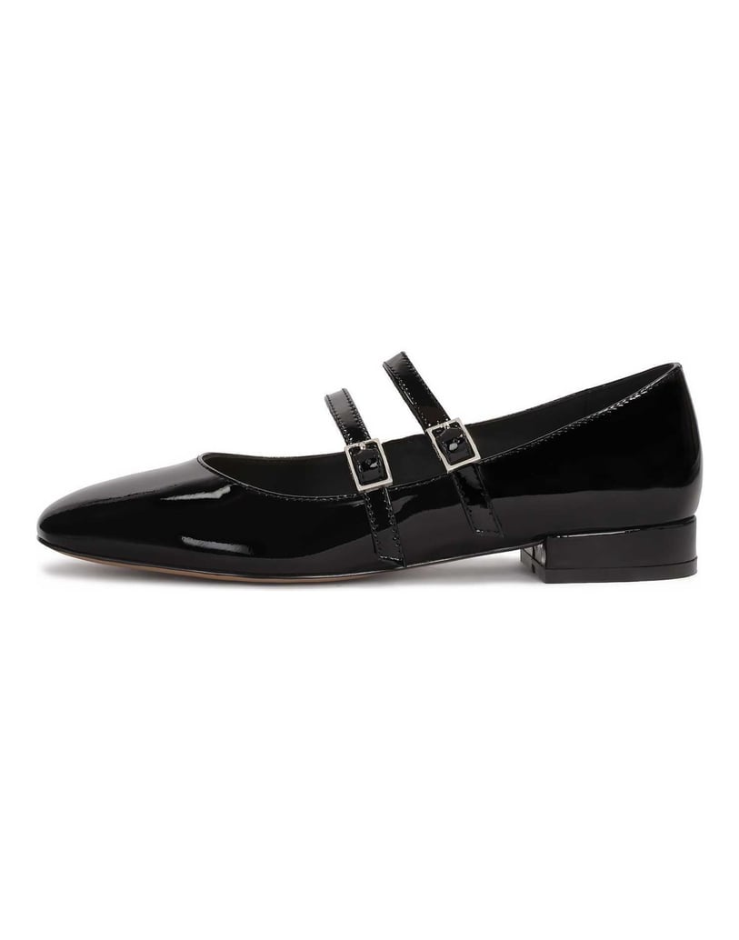 Kazar-Flache-Pumps-aus-Lackleder-von-Mary-Jane-schwarz