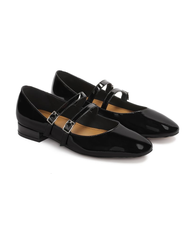 Kazar-Flache-Pumps-aus-Lackleder-von-Mary-Jane-schwarz