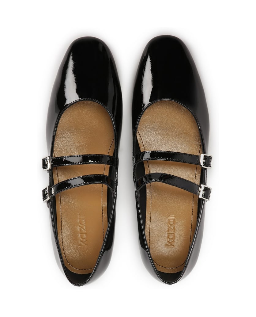 Kazar-Flache-Pumps-aus-Lackleder-von-Mary-Jane-schwarz