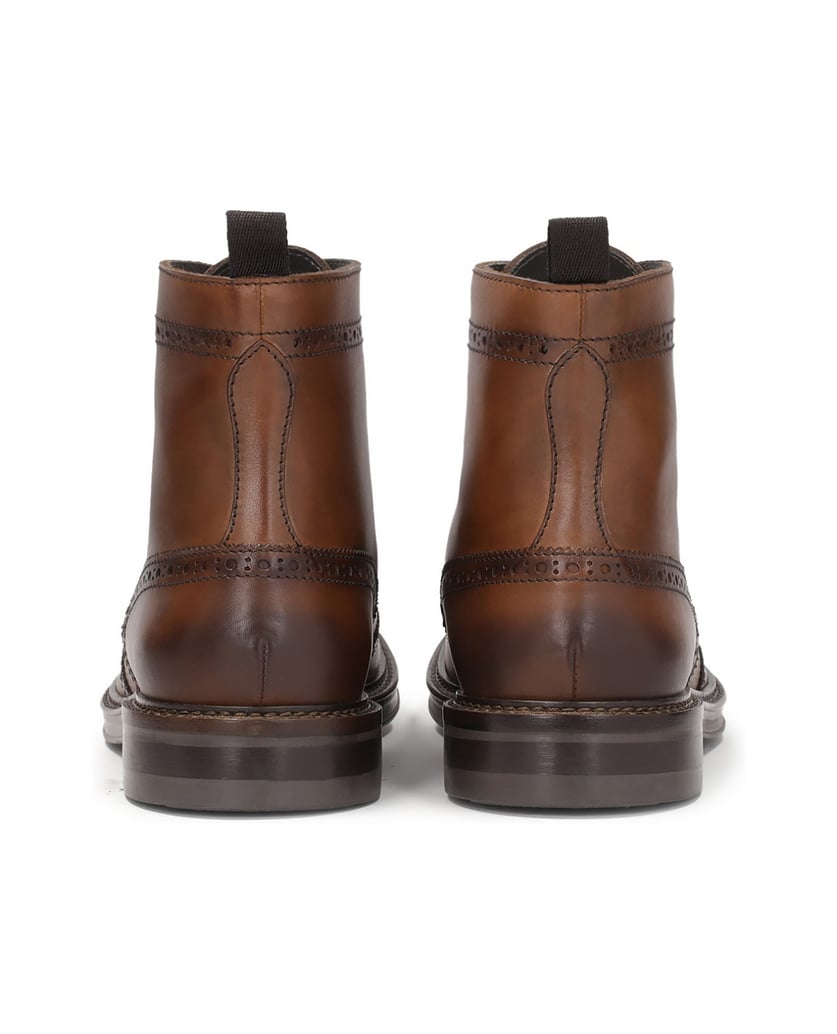 Kazar-Braune-Schnürstiefel-mit-Brogue-Verzierung-braun