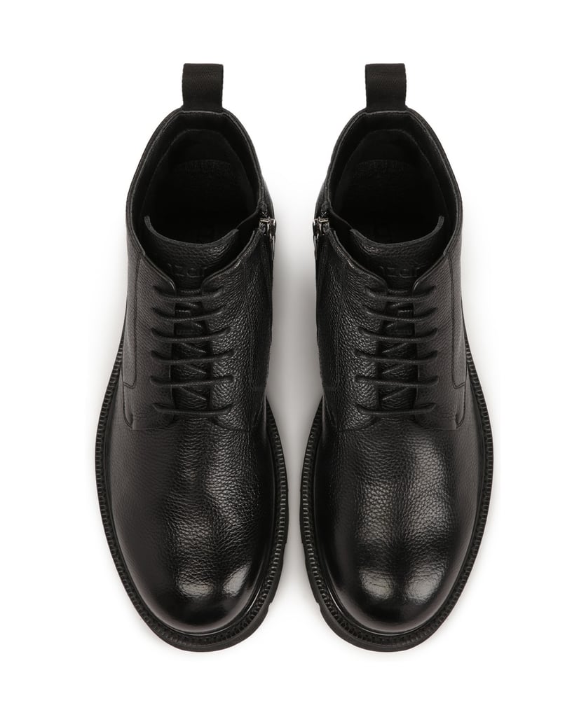 Kazar-Klassische-Herrenstiefel-auf-Treppensohle-schwarz