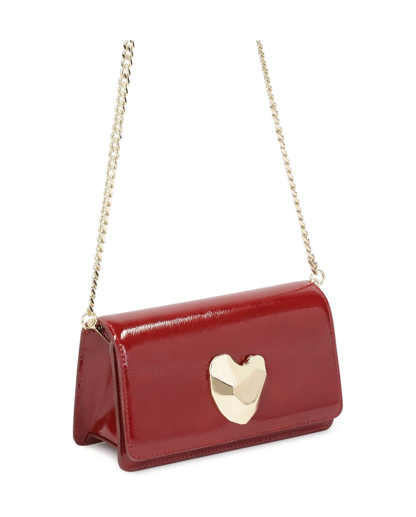Kazar-Kastanienbraune-Handtasche-aus-geknittertem-Lackleder-rot