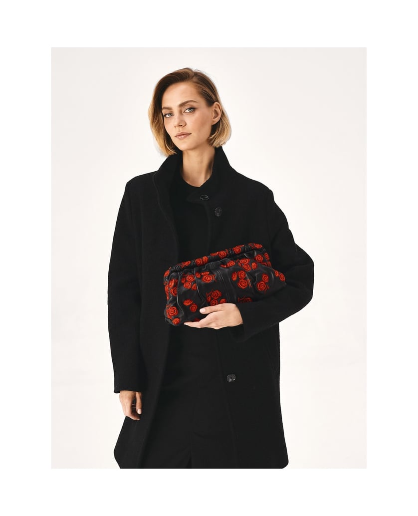 Kazar-Schwarze-Clutch-Bag-mit-roten-Rosen-schwarz