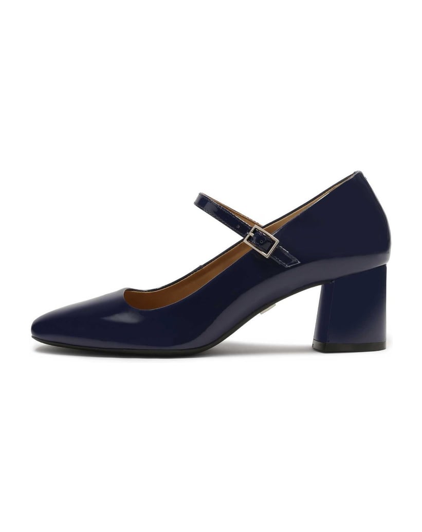 Kazar-Marineblaue-Lackleder-Pumps-mit-niedrigem-Absatz-dunkelblau