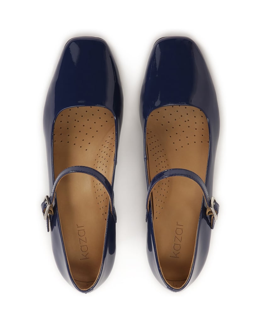 Kazar-Marineblaue-Lackleder-Pumps-mit-niedrigem-Absatz-dunkelblau