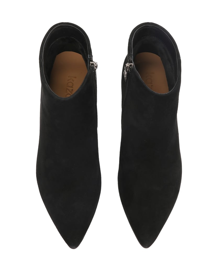 Kazar-Schwarze-Wildlederstiefel-mit-verziertem-Absatz-schwarz