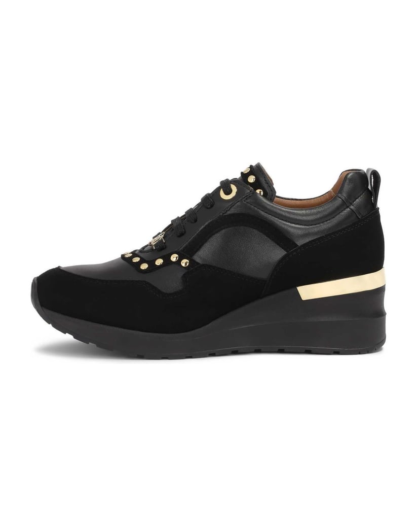 Kazar-Schwarze-Turnschuhe-mit-erhöhter-Sohle-schwarz