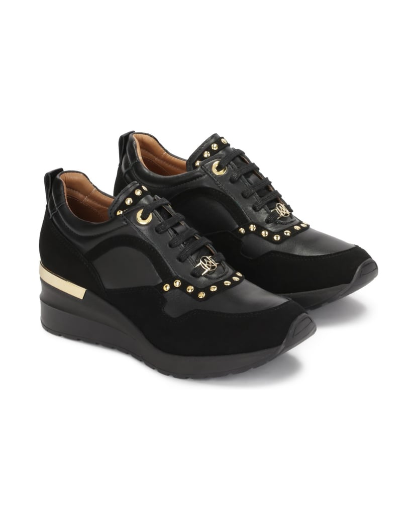 Kazar-Schwarze-Turnschuhe-mit-erhöhter-Sohle-schwarz