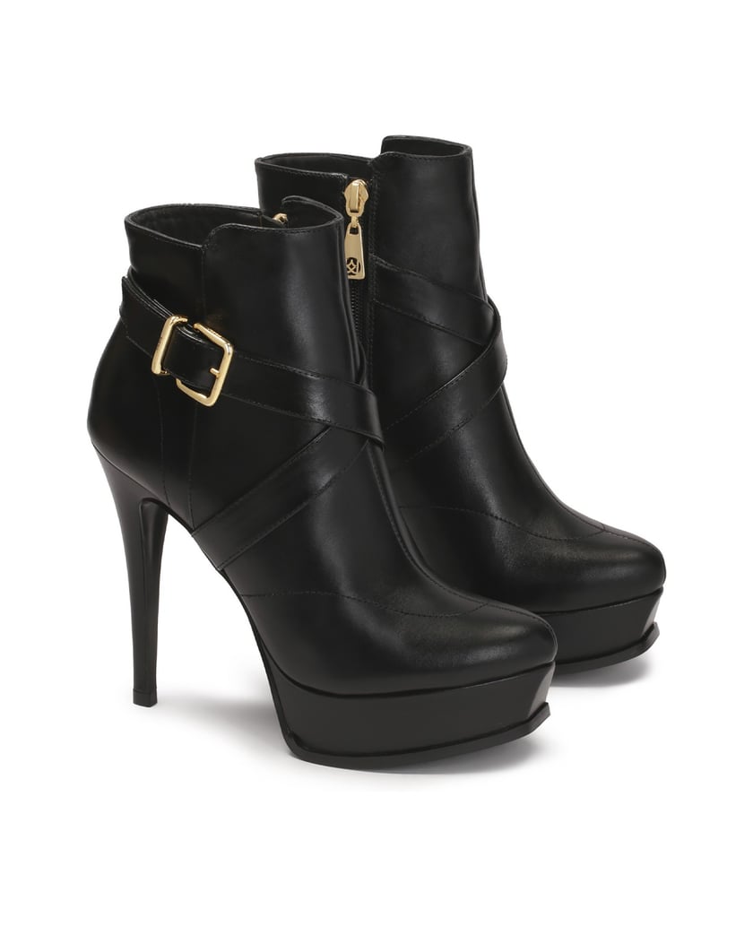 Kazar-Schwarze-Stiefel-mit-hohem-Absatz-und-Plateau-schwarz