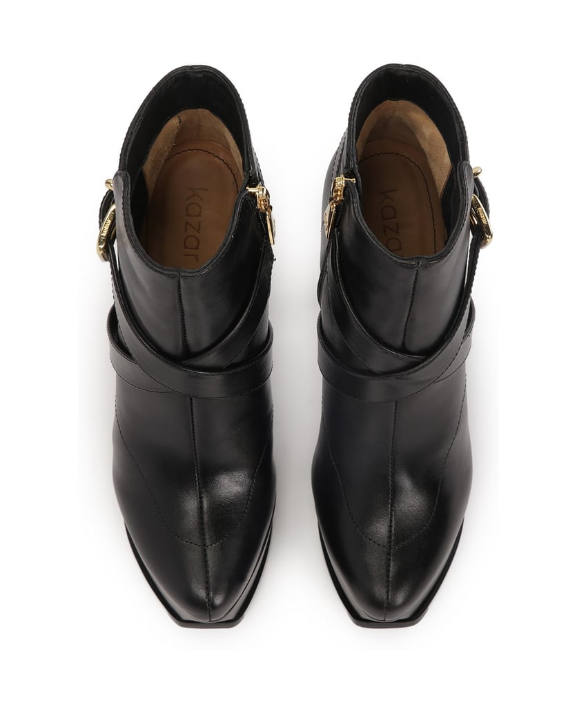 Kazar-Schwarze-Stiefel-mit-hohem-Absatz-und-Plateau-schwarz
