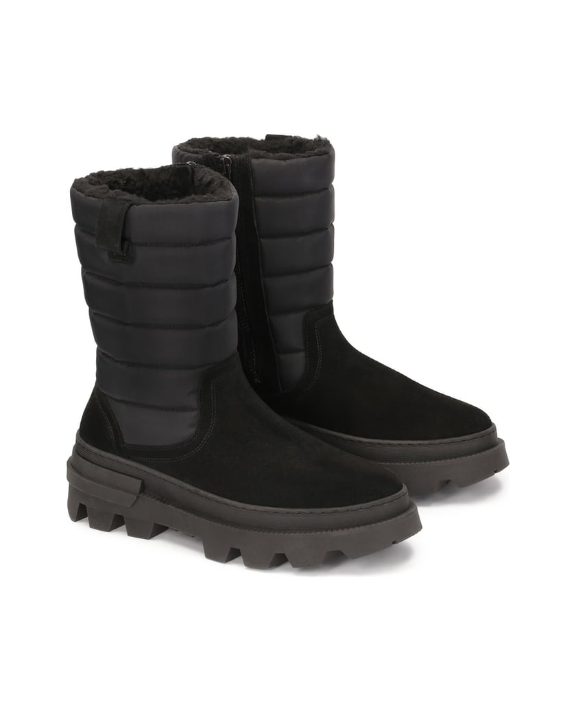 Kazar-Schwarze-Herren-Schneestiefel-aus-kombinierten-Materialien-schwarz