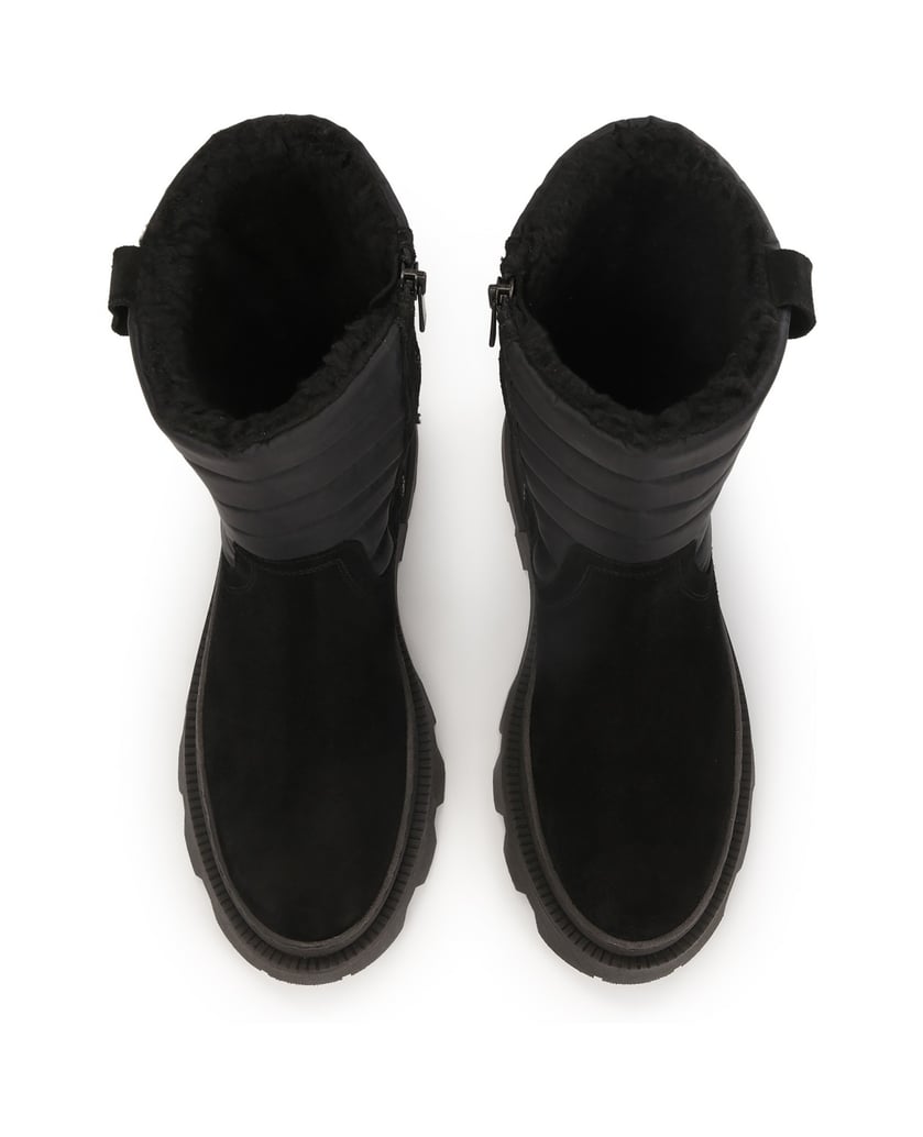 Kazar-Schwarze-Herren-Schneestiefel-aus-kombinierten-Materialien-schwarz