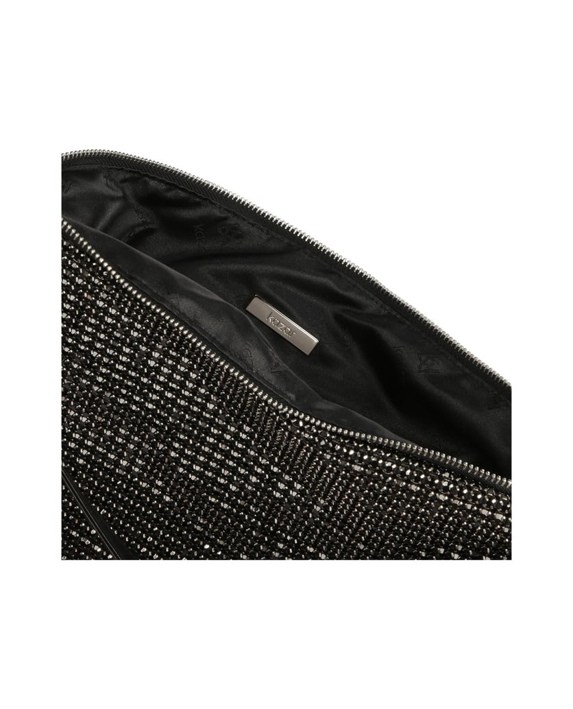 Kazar-Schwarze-Handtasche-mit-Zirkoniasteinen-verziert-schwarz