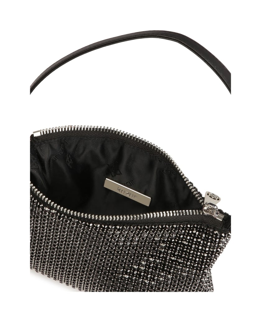 Kazar-Glänzende-kleine-Handtasche-in-schwarzer-Farbe-schwarz