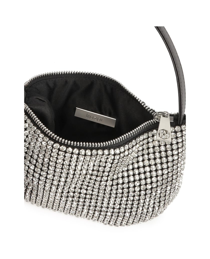 Kazar-Kleine-Handtasche-mit-Silberzirkonen-silber