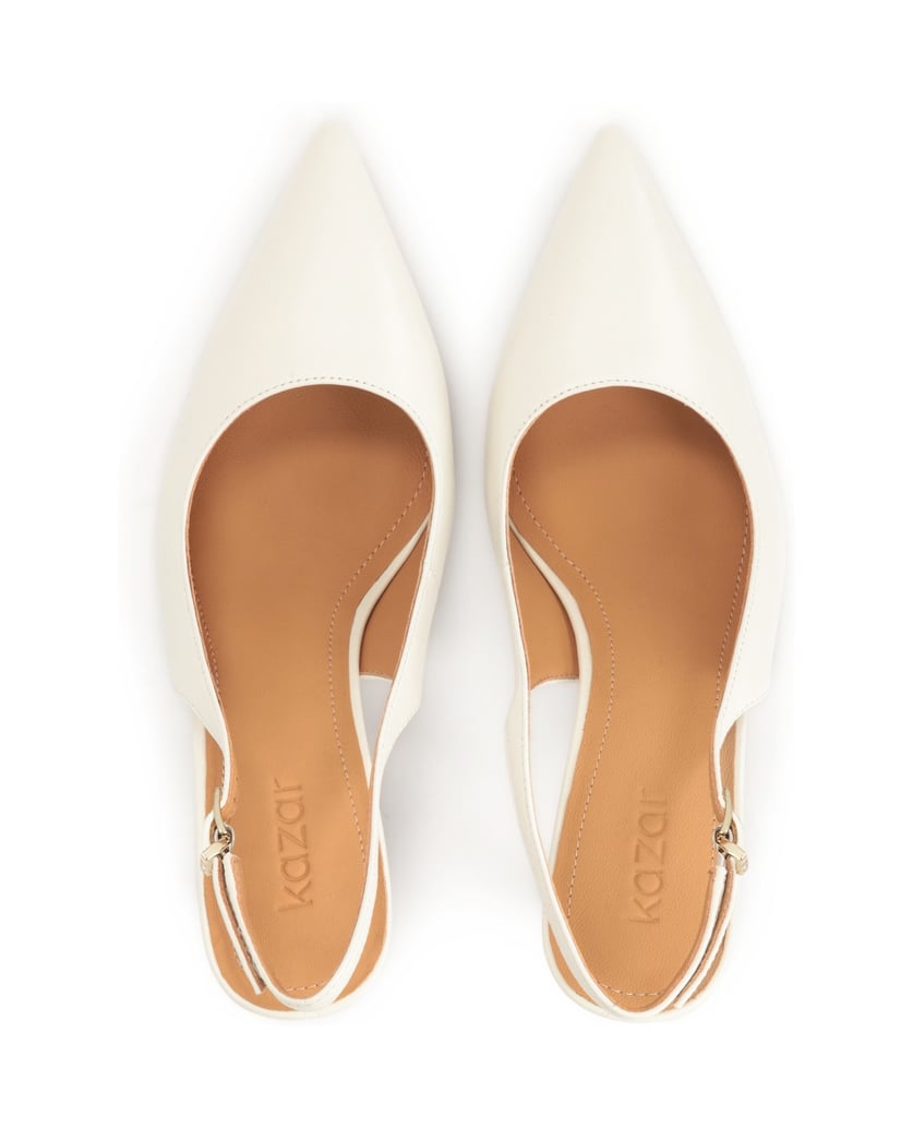 Kazar-Weiße-Pumps-mit-offenem-Absatz-von-Wedding-Collection-weiss