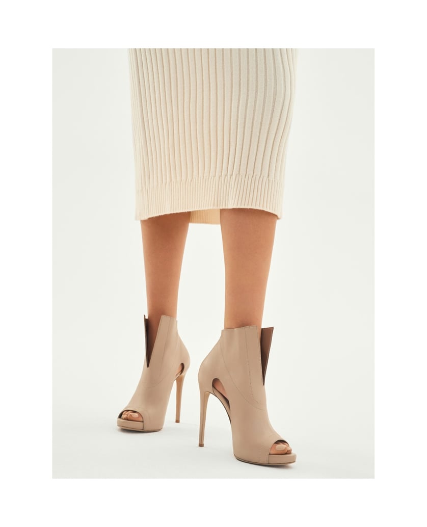Kazar-Beigefarbene-Peep-Toe-Stiefel-für-Damen-beige