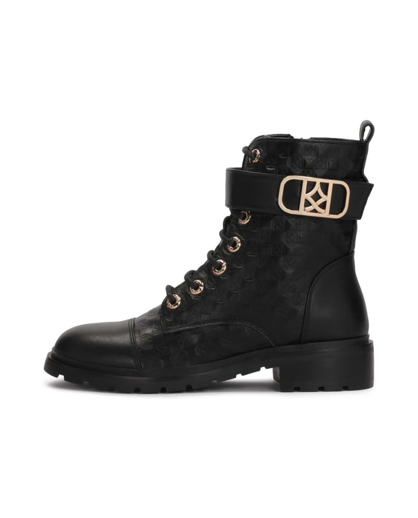 Kazar-Lederstiefel-mit-geprägtem-Muster-schwarz