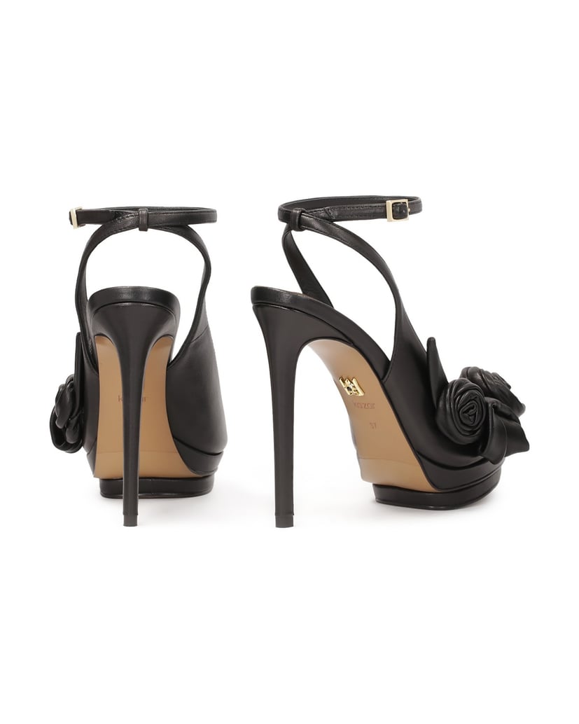 Kazar-Schwarze-Sandalen-mit-Lederblumen-schwarz