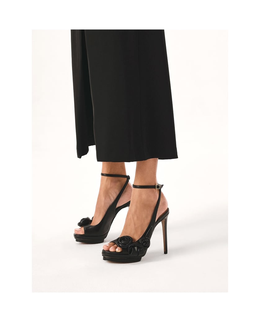 Kazar-Schwarze-Sandalen-mit-Lederblumen-schwarz