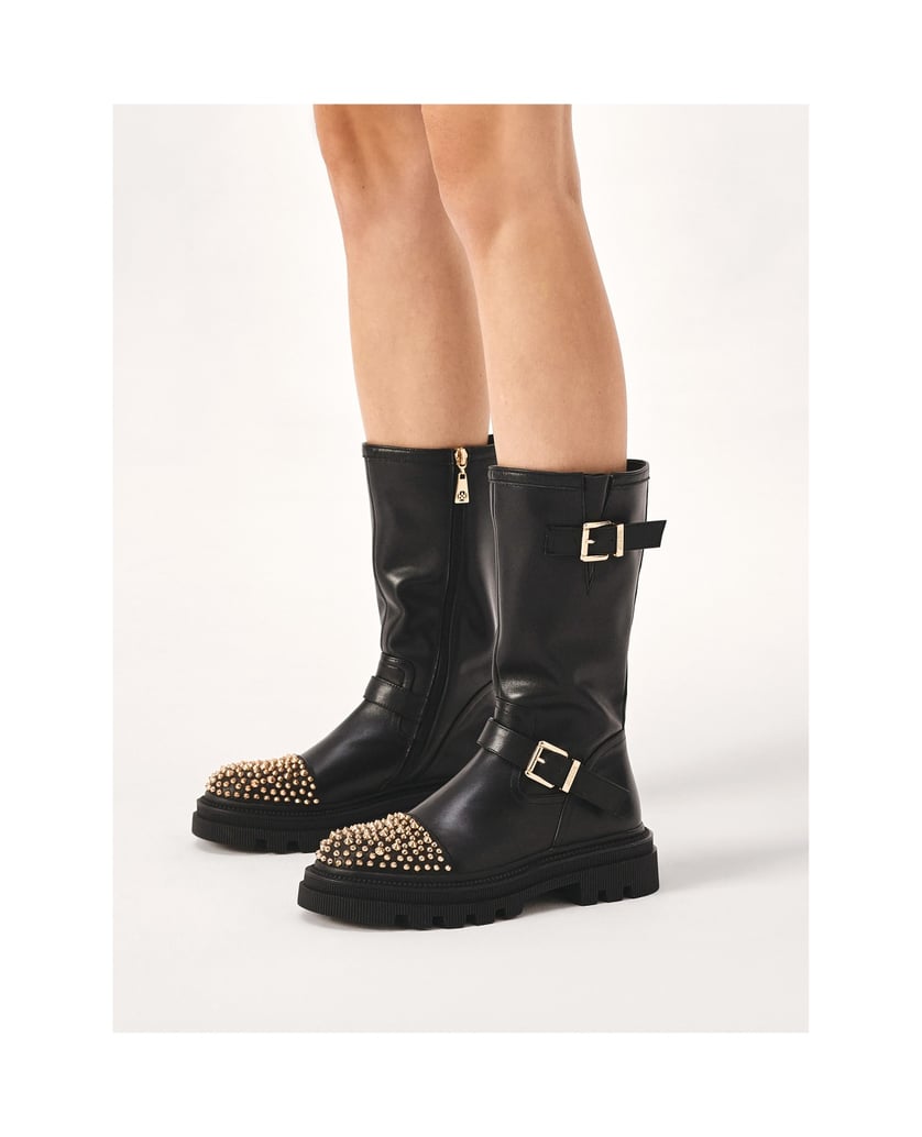 Kazar-Stiefel-mit-dicker-Sohle,-verziert-mit-Strasssteinen-schwarz