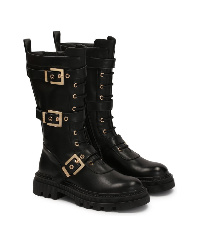 Kazar-Stiefel-mit-hohem-Schaft-und-fester-Sohle-schwarz