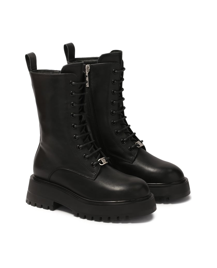 Kazar-Schwarze-Stiefel-mit-hohem-Schaft-im-Militärstil-schwarz