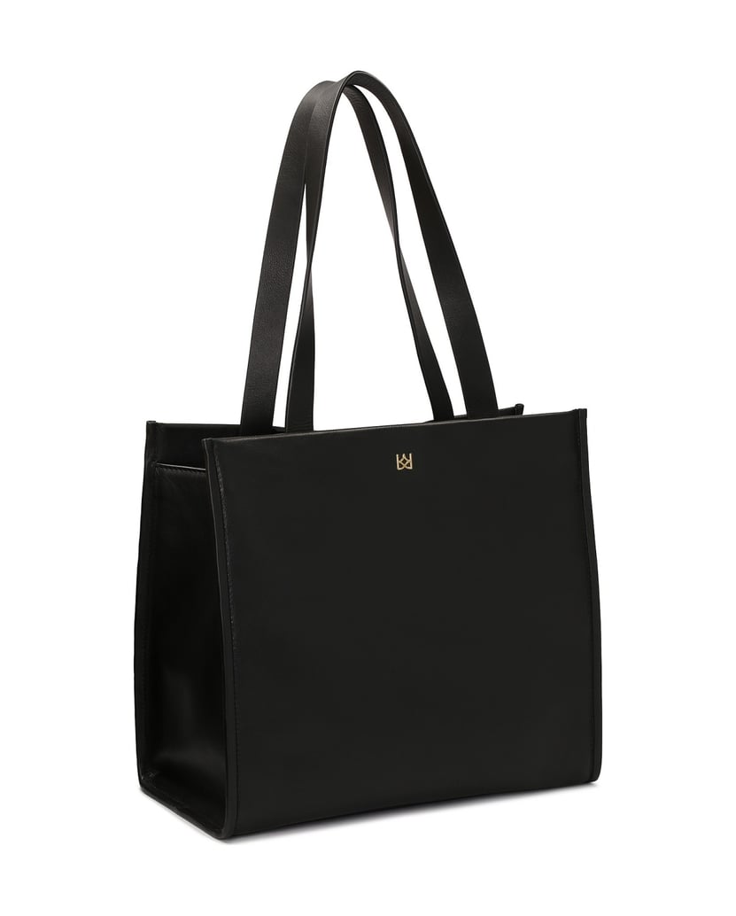 Kazar-Große-schwarze-Leder-Tragetasche-Umhängetasche-schwarz