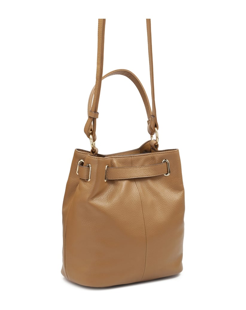 Kazar-Braune-Handtasche-mit-dekorativem-Riemen-camel