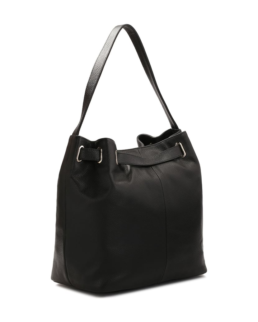 Kazar-Geschmückt-mit-einem-Riemen-schwarze-Lederhandtasche-schwarz