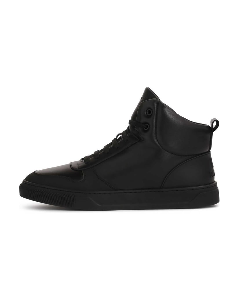 Kazar-Herren-Sneaker-aus-Glattleder-mit-Zehenkappe-aus-Gummi-schwarz