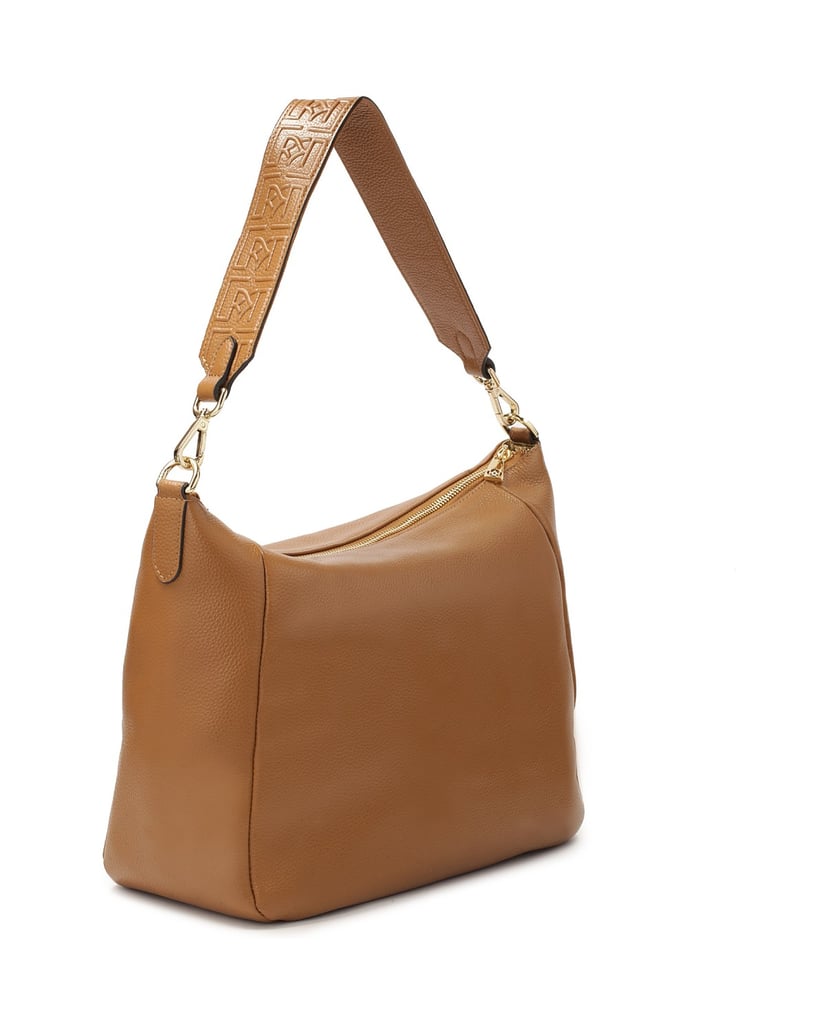 Kazar-Hellbraune-Handtasche-mit-abnehmbarem-Riemen-camel