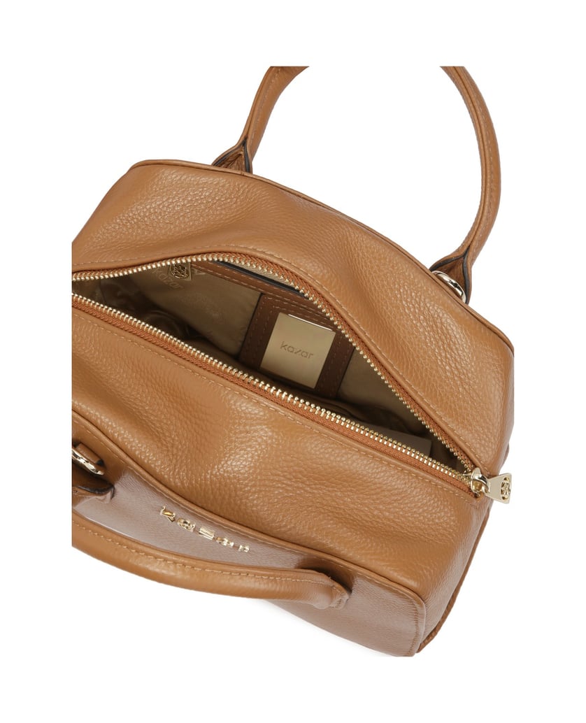 Kazar-Kleine-Handtasche-vom-Typ-Brusttasche-mit-einem-verzierten-Gurt-camel
