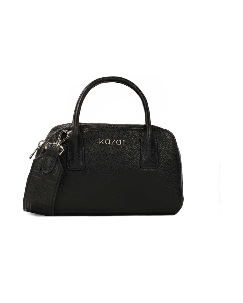 Kazar-Schwarze-kleine-Handtasche-mit-Riemen-und-Griffen-schwarz