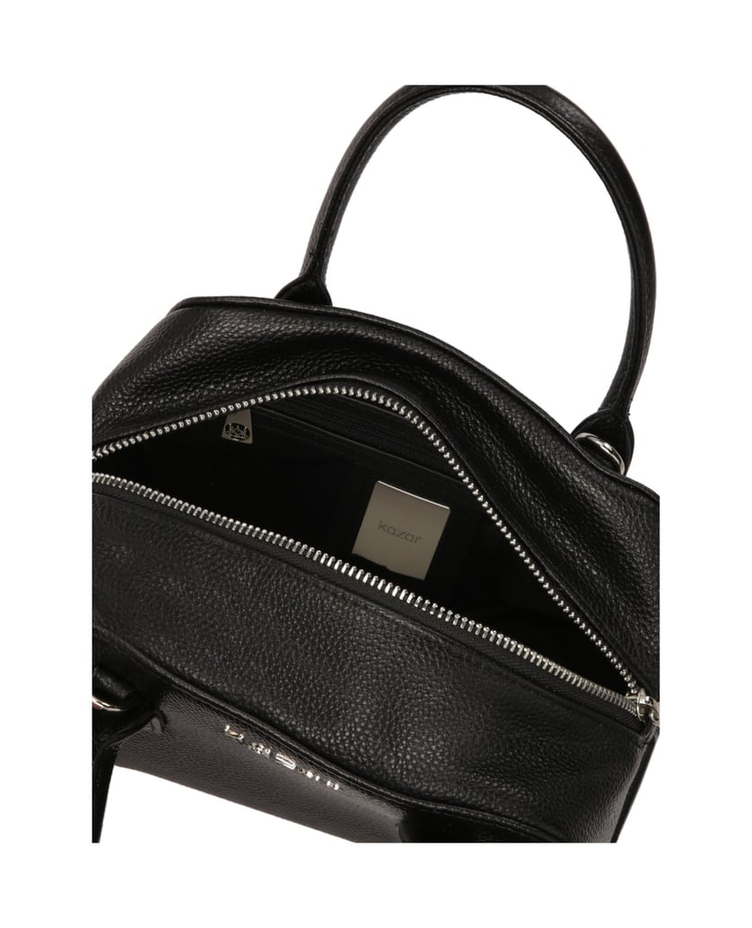 Kazar-Schwarze-kleine-Handtasche-mit-Riemen-und-Griffen-schwarz