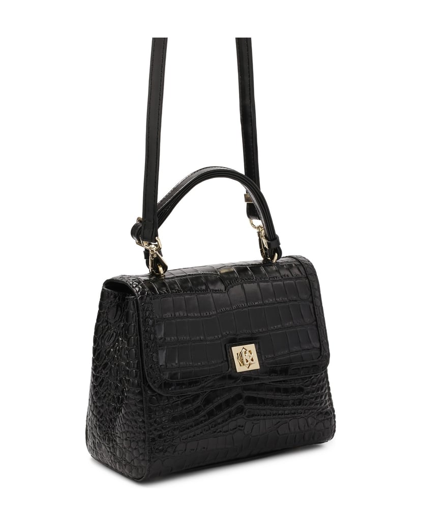 Kazar-Schwarze-Kofferraumtasche-aus-geprägtem-Leder-schwarz