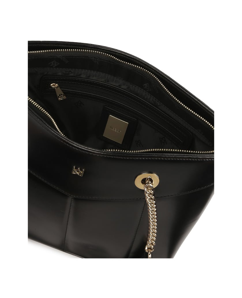 Kazar-Schwarze-Handtasche-mit-langen-Schultergriffen-schwarz