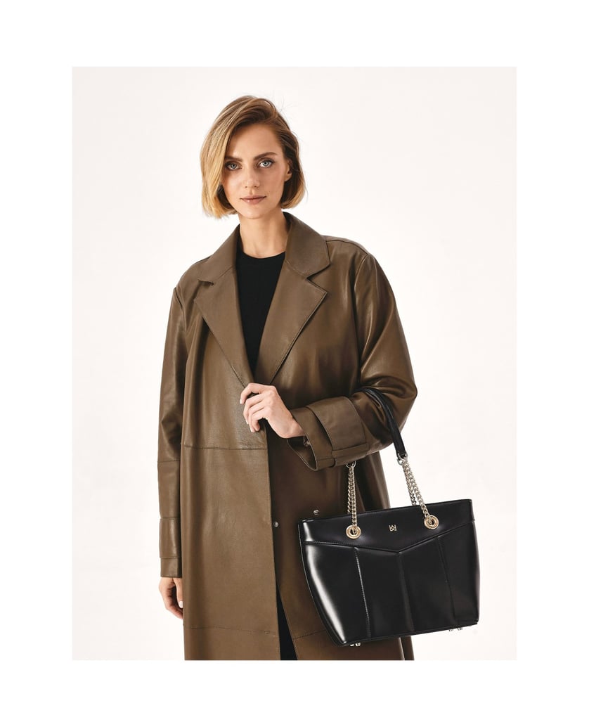 Kazar-Schwarze-Handtasche-mit-langen-Schultergriffen-schwarz
