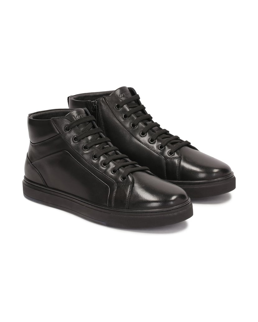 Kazar-Schwarze-Herren-High-Top-Sneakers-schwarz