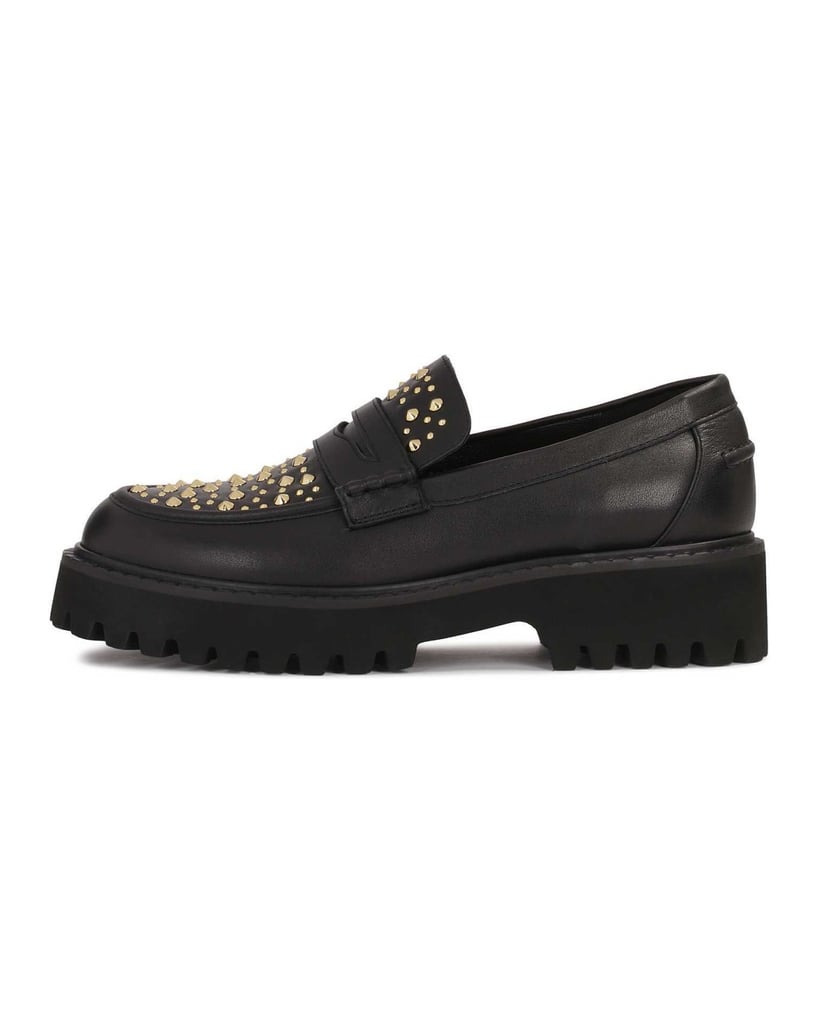 Kazar-Schwarze-Schuhe-mit-goldenen-Strasssteinen-schwarz