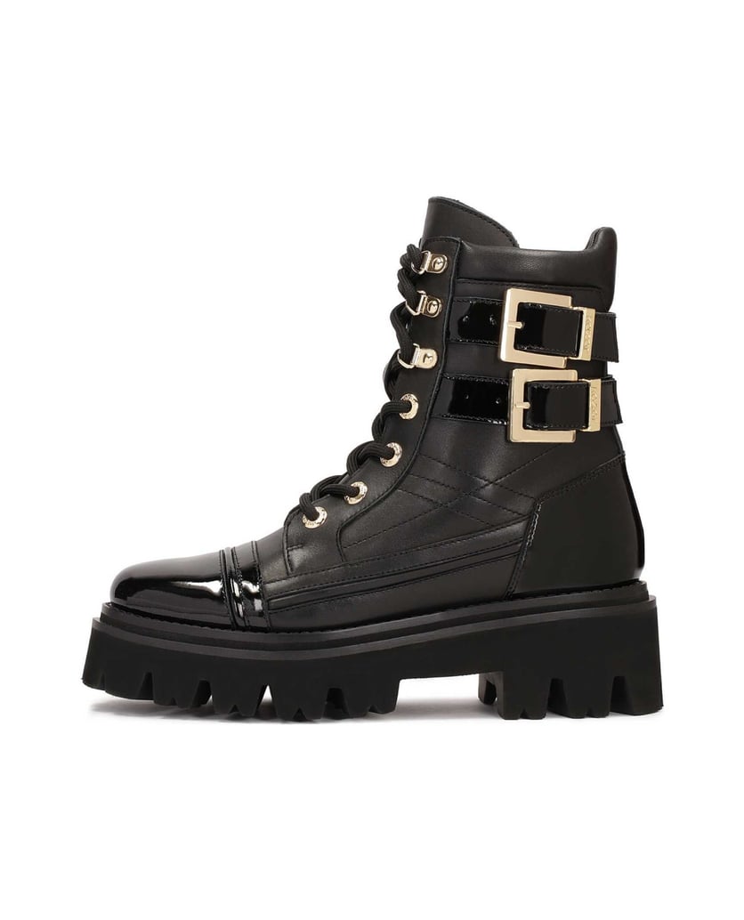 Kazar-Lederstiefel-mit-Lacklederelementen-schwarz