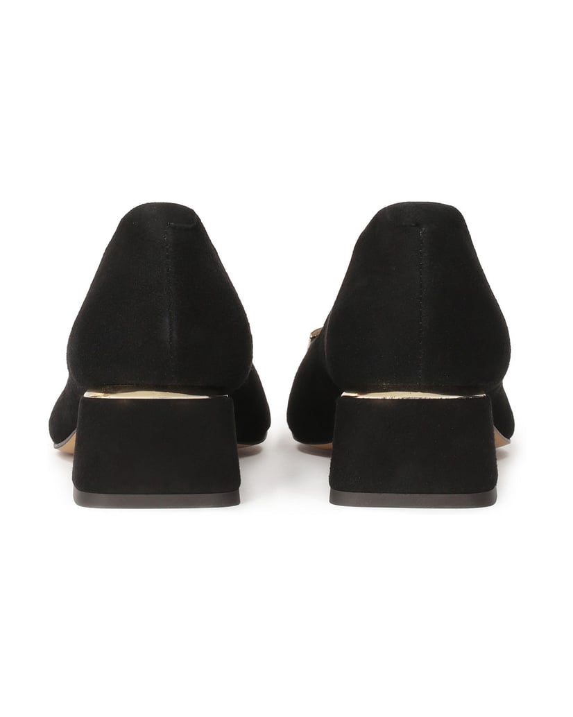 Kazar-Schwarze-niedrighackige-Wildlederpumps-schwarz