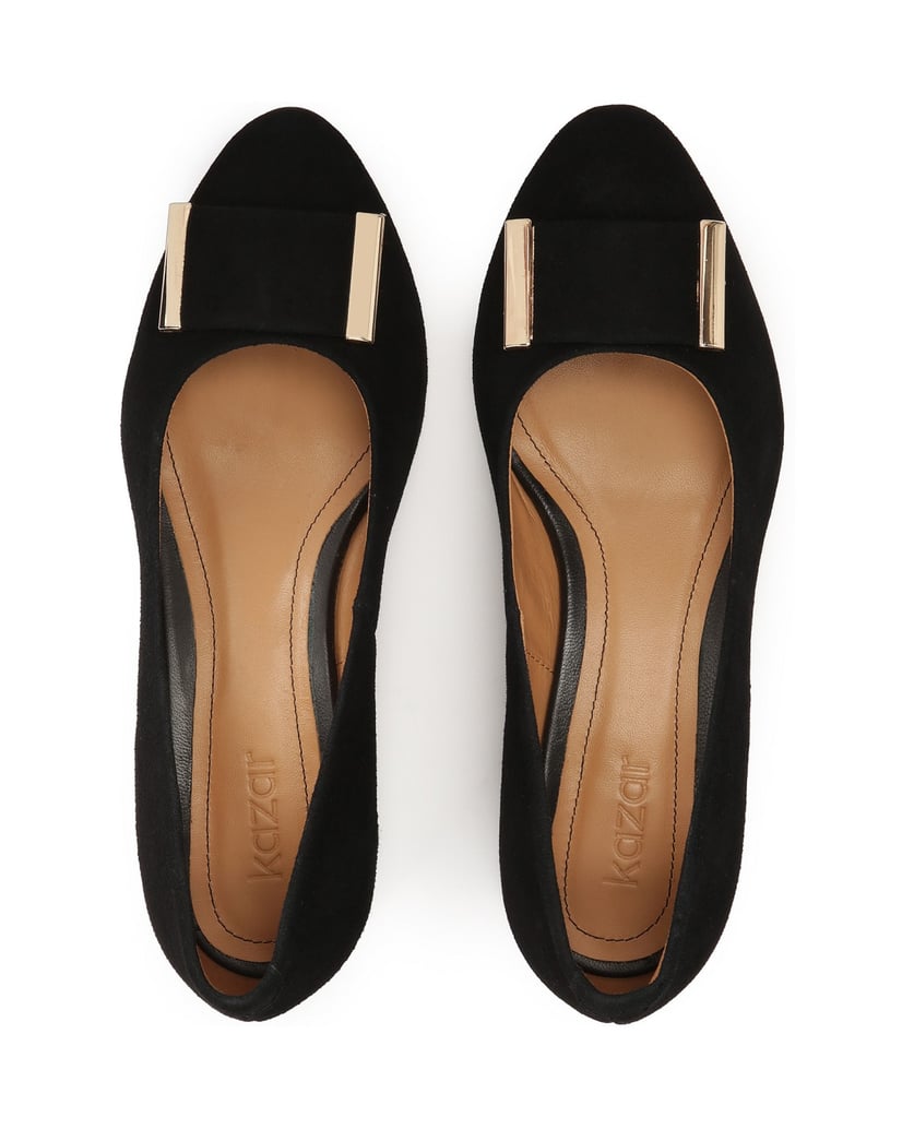Kazar-Schwarze-niedrighackige-Wildlederpumps-schwarz