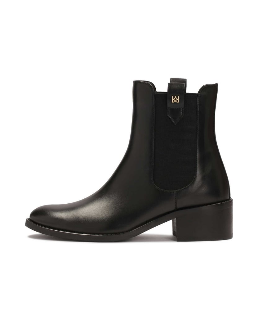 Kazar-Schwarze-Chelsea-Stiefel-zum-Hineinschlüpfen-mit-Gummizug-und-Schlaufen-schwarz