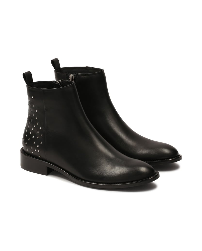 Kazar-Klassische-Stiefel-mit-Reißverschluss-auf-flacher-Sohle-schwarz